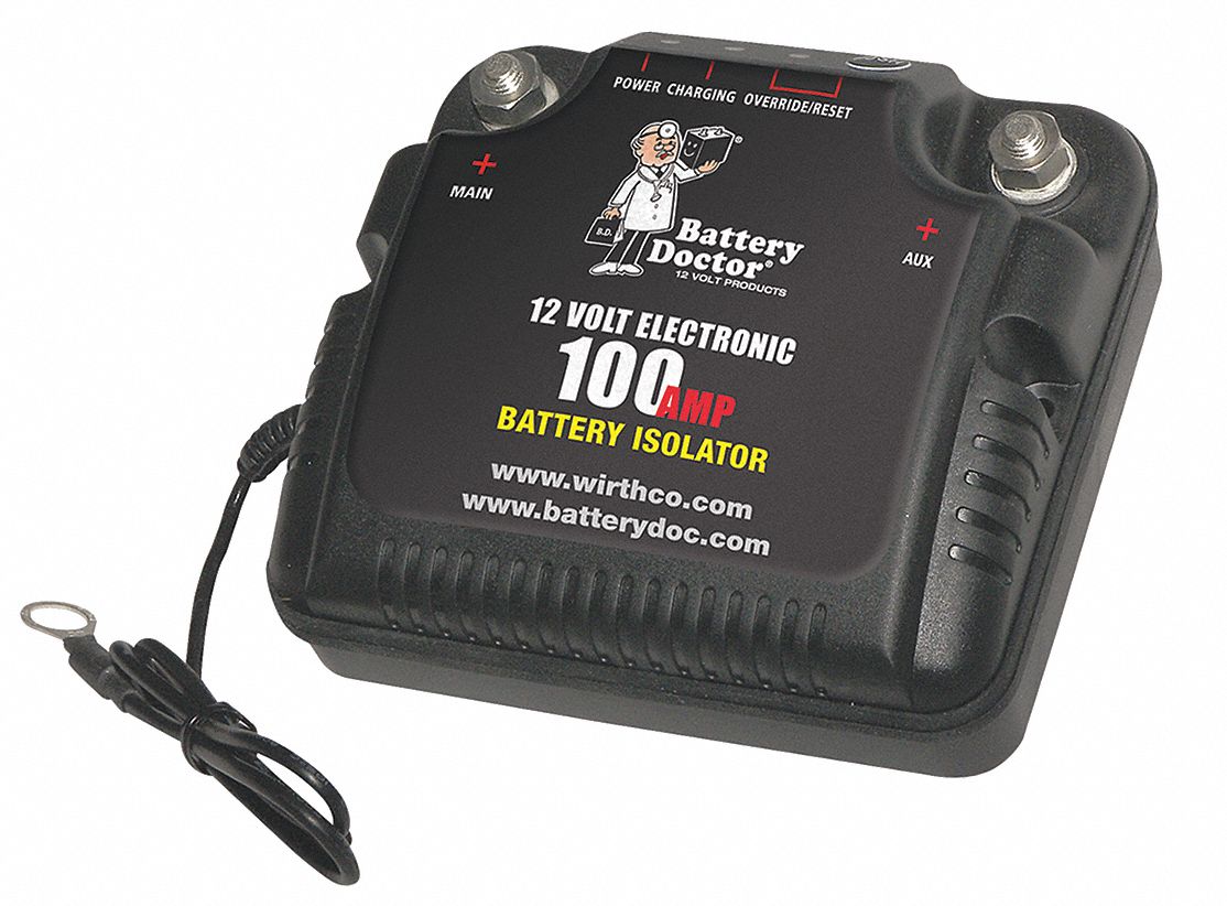 BATTERY DOCTOR Battery Isolator, Black, Steel - 4NGT4|20090 - Grainger