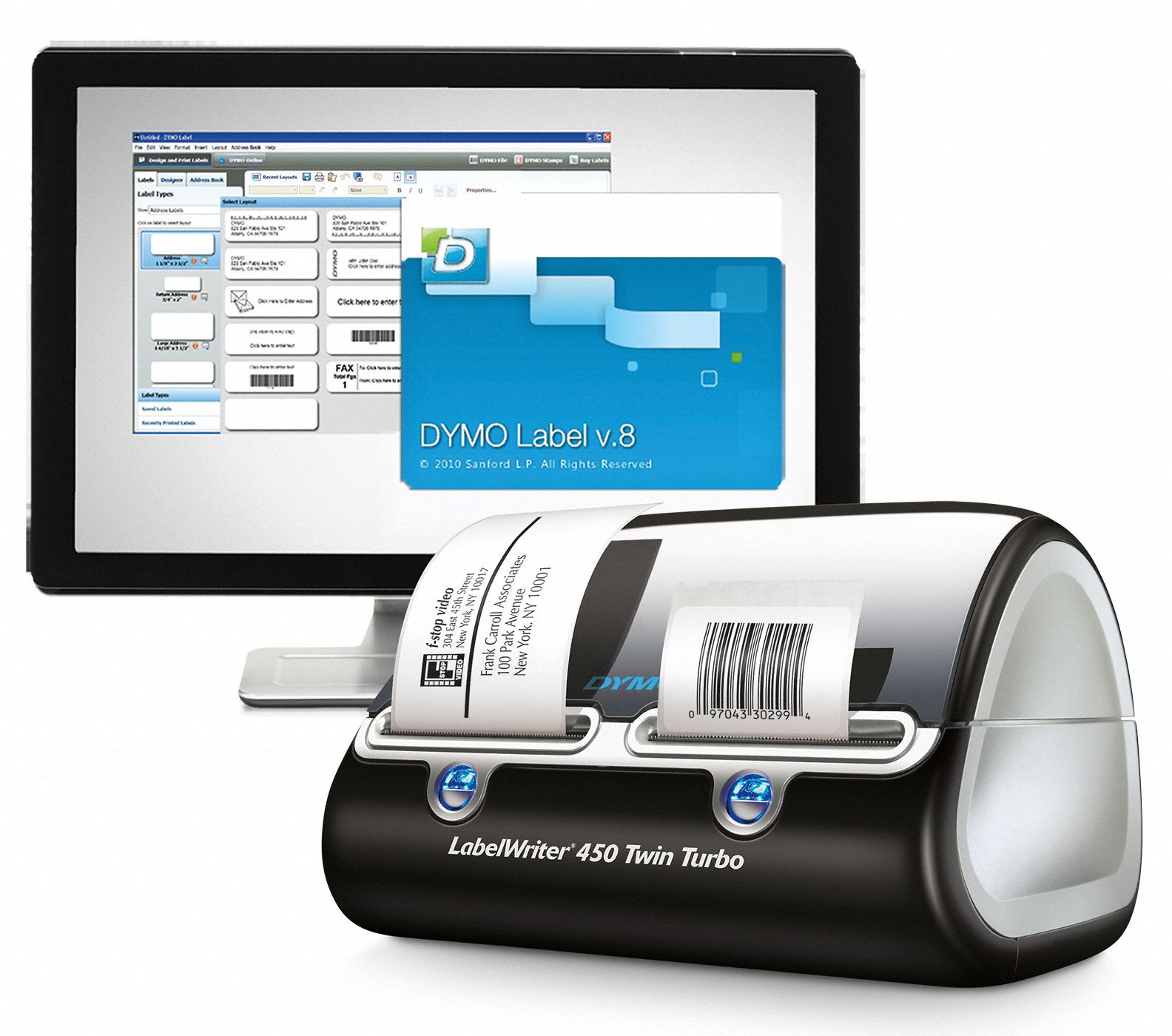 DYMO Label Printer, Desktop Barcode Printer Type, 2 in Max. Print Width