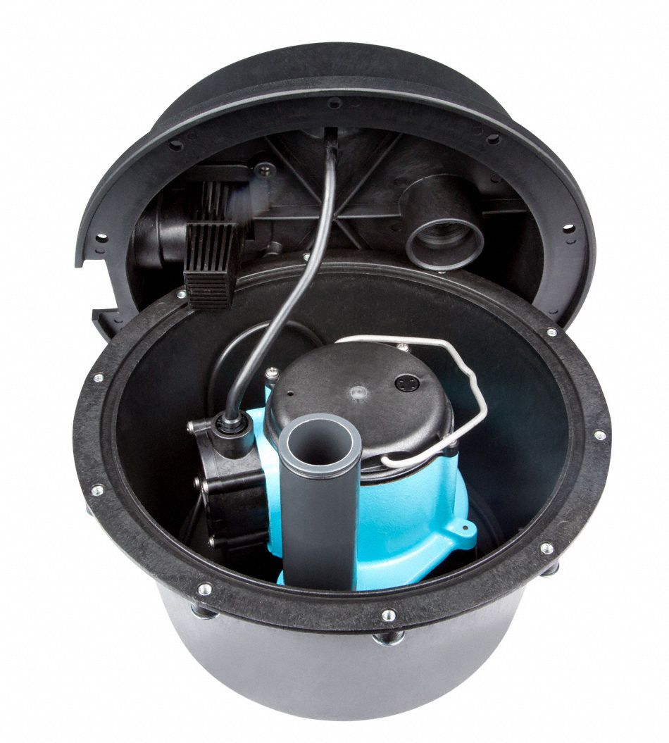 LITTLE GIANT Sink Drain Pump System 1/3 hp HP, 9 A Amps, 46 gpm Flow Rate 5 Ft. of Head, 110V