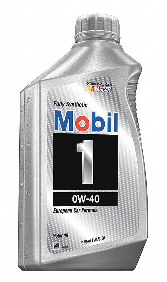 MOBIL 1 Full Synthetic, Engine Oil, 1 qt, 0W40 4NYX9112628 Grainger