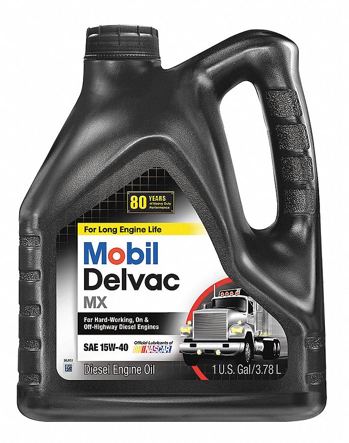 MOBIL Conventional Diesel Engine Oil, 1 gal Jug, SAE Grade 15W40, Brown 4NYY4122214 Grainger