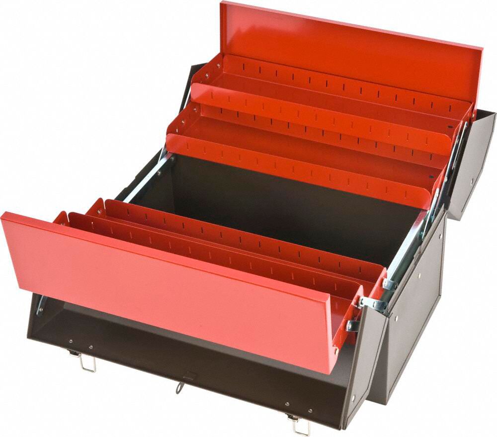 PROTO Steel Portable Tool Box, 14 in Overall Height, 18 in Overall