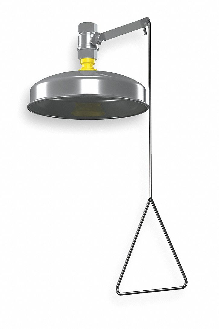 BRADLEY Emergency Shower Ceiling Mount, Plastic Showerhead, ANSI