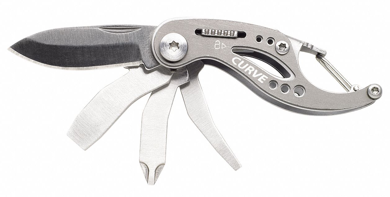 GERBER, 6 Tools, 2 1/4 in Closed Lg, Folding Knife 4RDT331000206