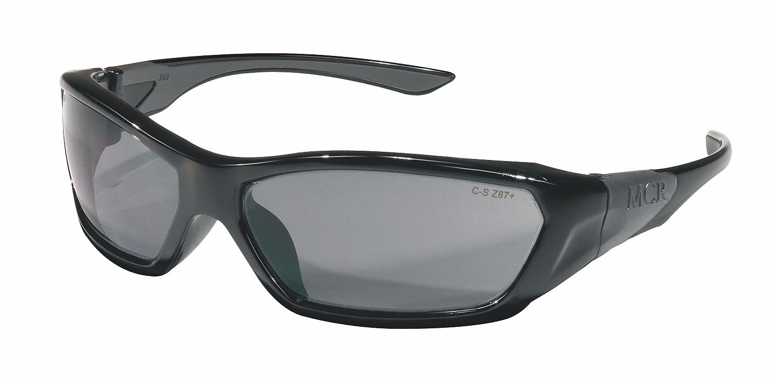 MCR SAFETY ForceFlex™ ScratchResistant Safety Glasses , Gray Lens