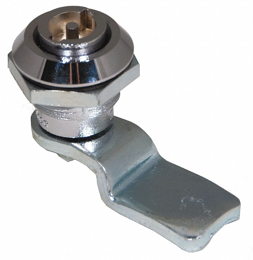 GRAINGER APPROVED Cam, Locking, Cam Latch, 1 3/32 in, Bright Chrome