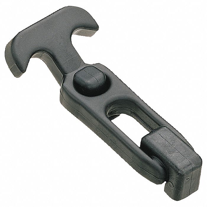 GRAINGER APPROVED Draw Latch Thermoplastic Elastomer, Black Plastic, 1