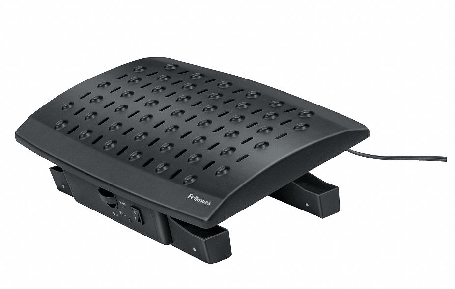 FELLOWES Footrest Climate Control, Black, Plastic 4RYE88030901