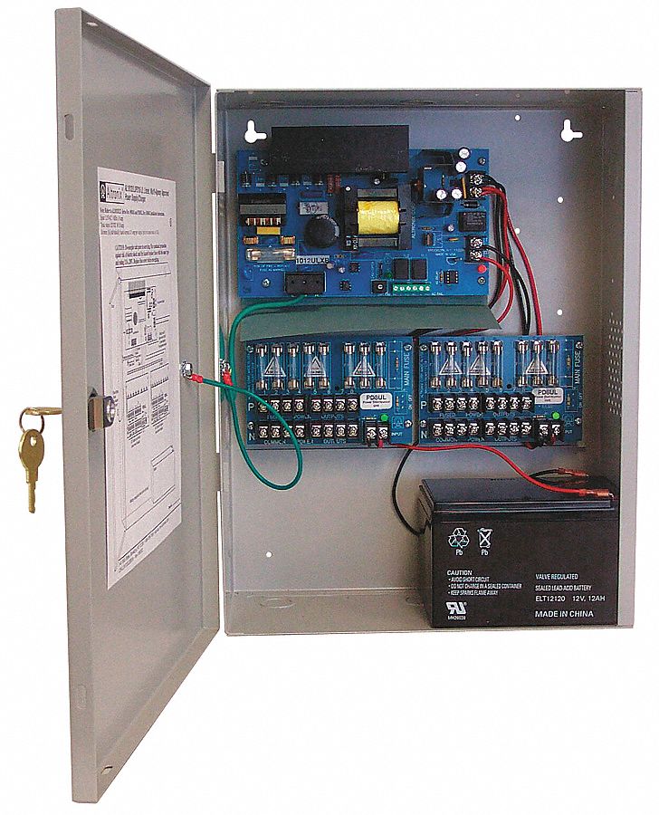 ALTRONIX, 115V AC, Power Supply 16 Fuse 12VDC 10A 4TEG4