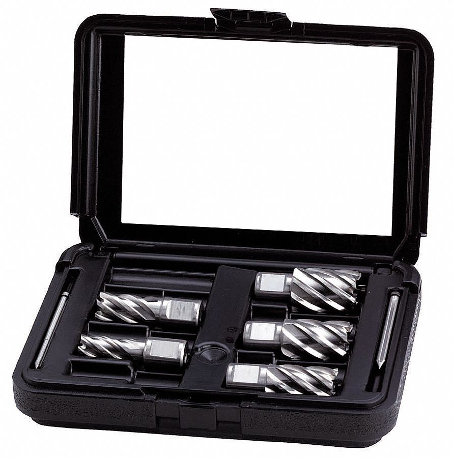 GRAINGER APPROVED Annular Cutter Set 1 in Max Cutting Dp, Pilot Pin