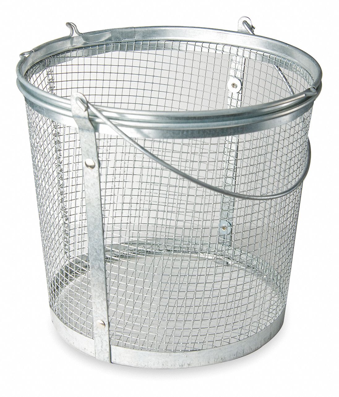 BIOCIRCLE Galvanized Steel Parts Washer Basket, Gray 4TKK155B004