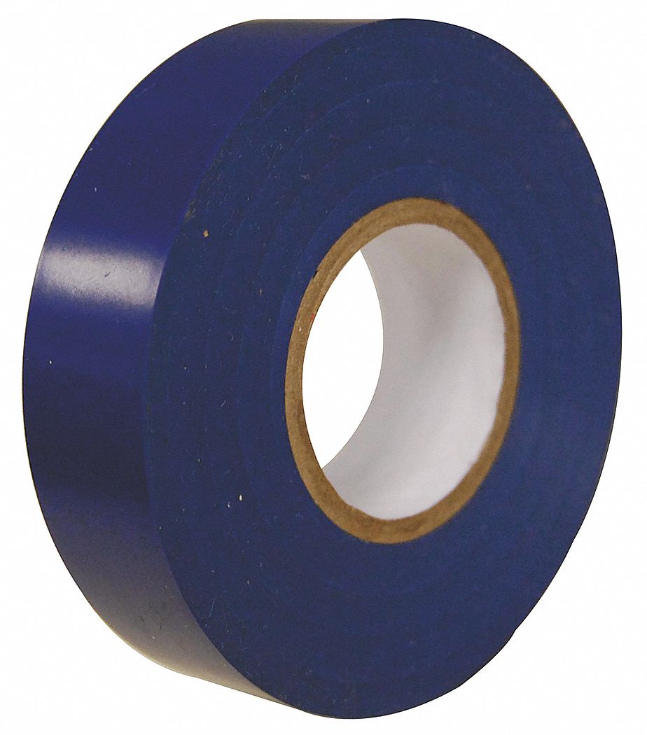 Electrical Tape, PVC, Blue Grainger