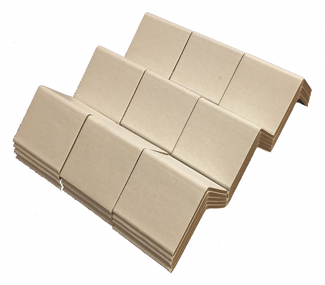 GRAINGER APPROVED Corner Protector, Paperboard, 3 in Length, 2 in Height, 2 in Depth, PK 1080