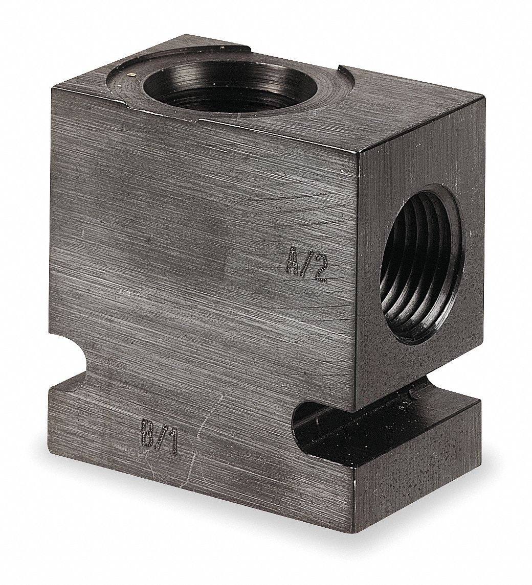 PARKER 1.25 in" x 2 in" x 2 in" Aluminum Hydraulic Cartridge Valve Base