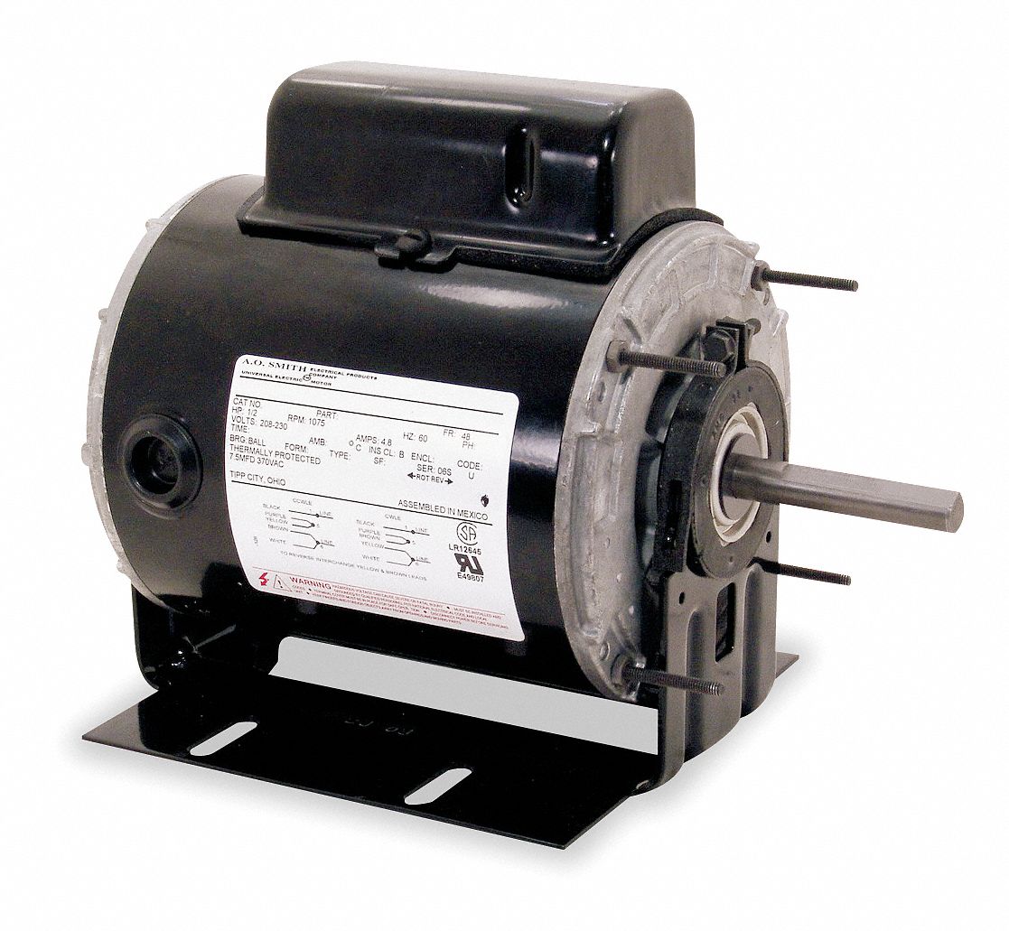 1/4 HP Direct Drive Blower Motor, Permanent Split Capacitor, 1100