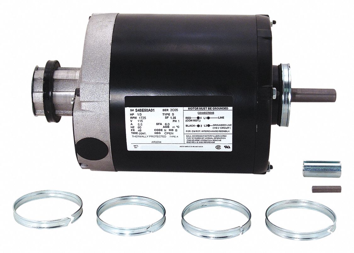 CENTURY, 1 Speed, Open Dripproof, Belt Drive Motor 4UE62AR2054