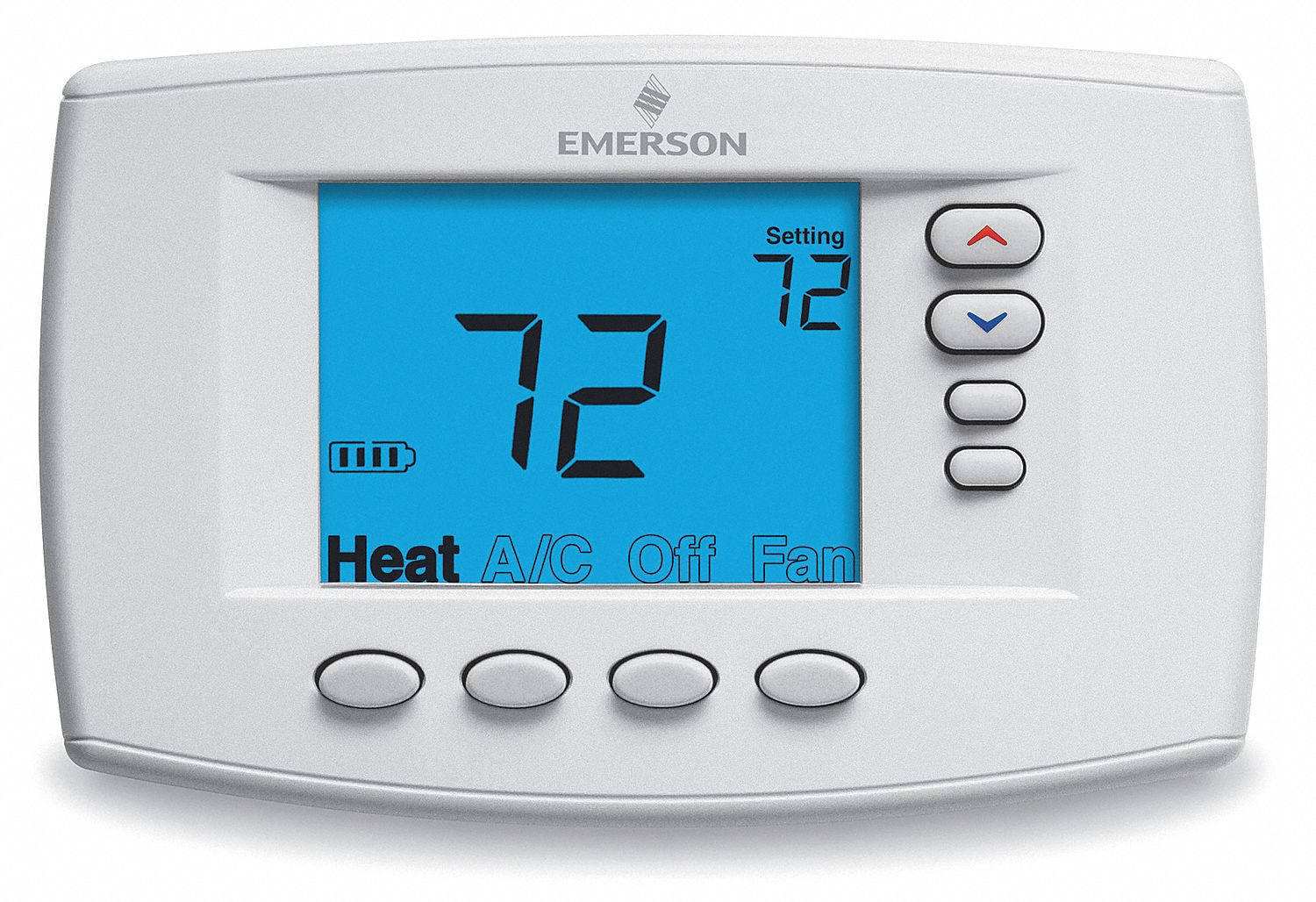 EMERSON Low Voltage Thermostat, Stages Cool 2, Stages Heat 4 4UFU91F95EZ0671 Grainger