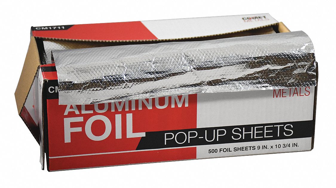 GRAINGER APPROVED Aluminum Foil Sheet 1100, 9 in Overall Wd, 10.75 in