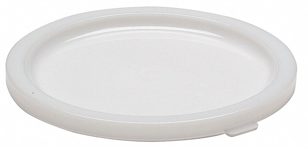CAMBRO Polyethylene Round Lid, White 4UKH4CARFSC12148 Grainger
