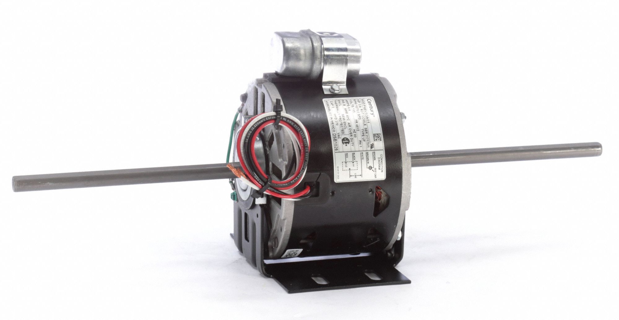 CENTURY 1/4 HP Room Air Conditioner Motor,Permanent Split Capacitor