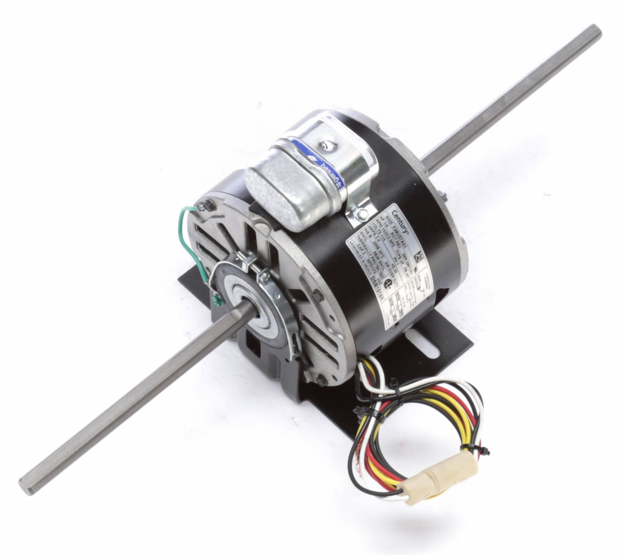 CENTURY Room Air Conditioner Motor 2 Speed, 1/6 HP, 1,625 Nameplate