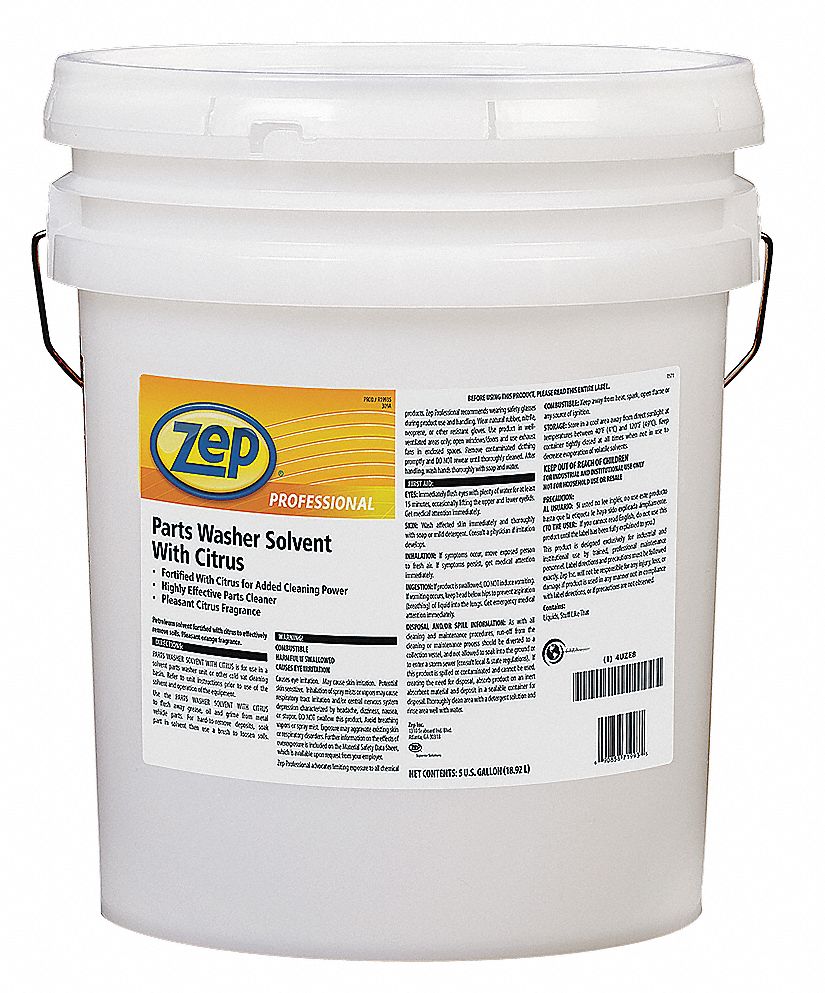 ZEP PROFESSIONAL Parts Washer Solvent with Citrus, Size 5 gal. 4UZE8