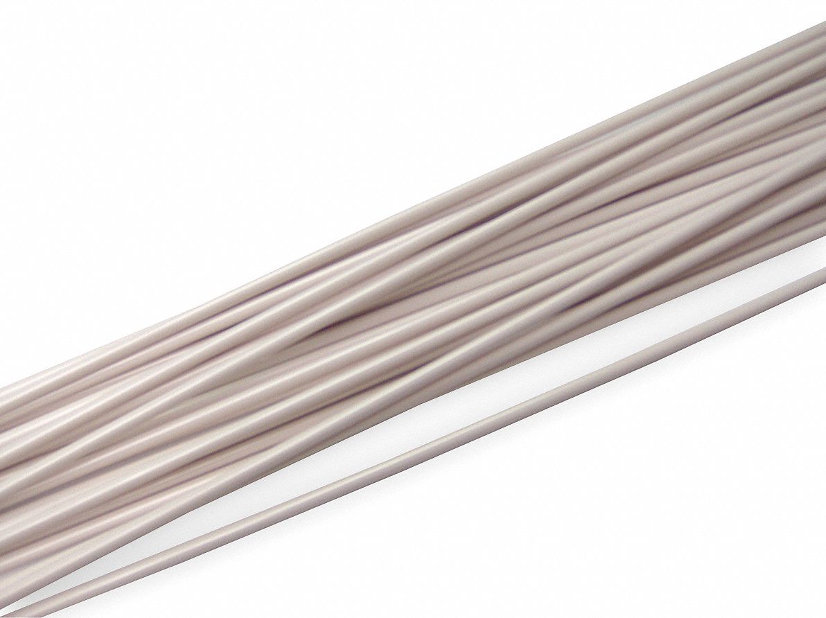 SEELYE Plastic Welding Rod PVC, Type 1, Round, 5/32 in x 48 in, White