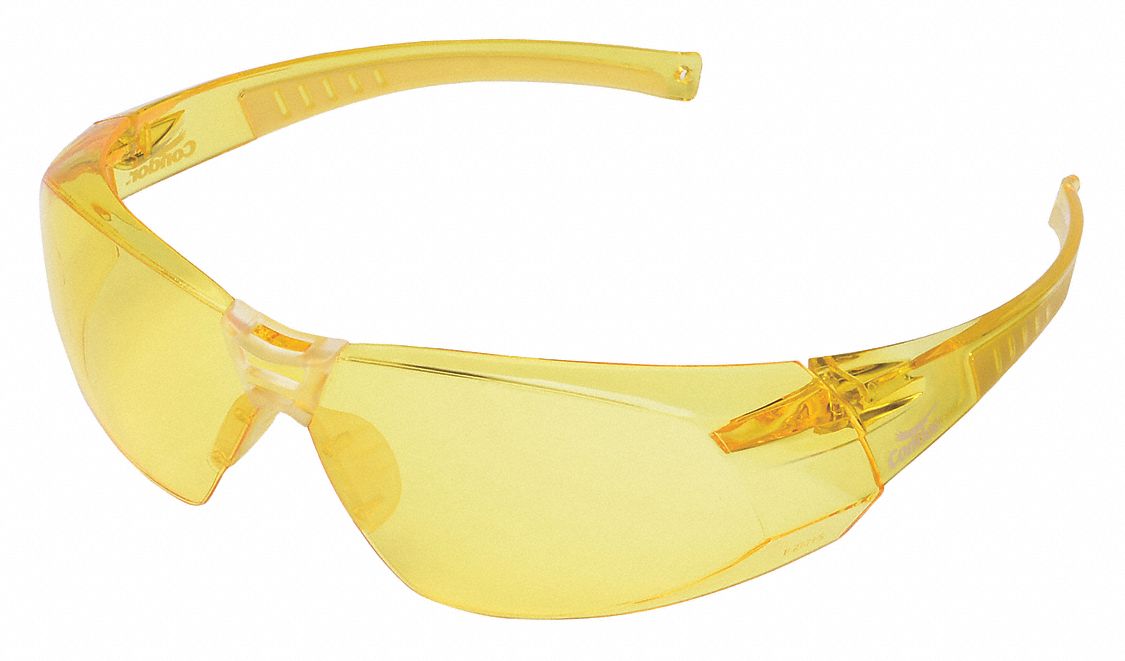 CONDOR Safety Glasses AntiScratch, No Foam Lining, Wraparound Frame