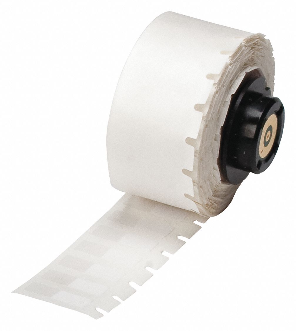 BRADY Precut Label Roll Vinyl, Black on White, For 10 AWG to 4 AWG