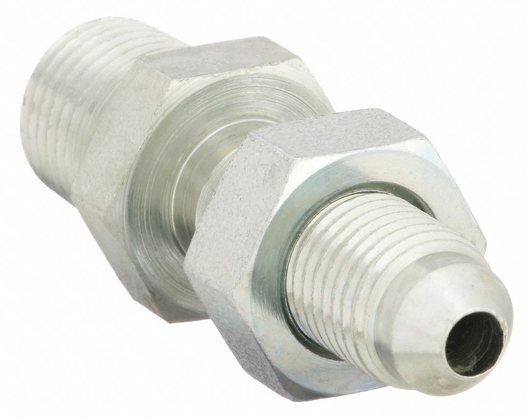 1/4 in x 1/4 in Fitting Size, Male x Male, Hydraulic Hose Adapter