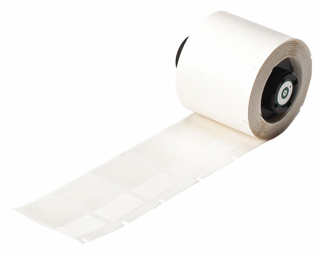 1 1/2 in x 1 in, Vinyl, Precut Label Roll 4VT04PTL31427 Grainger