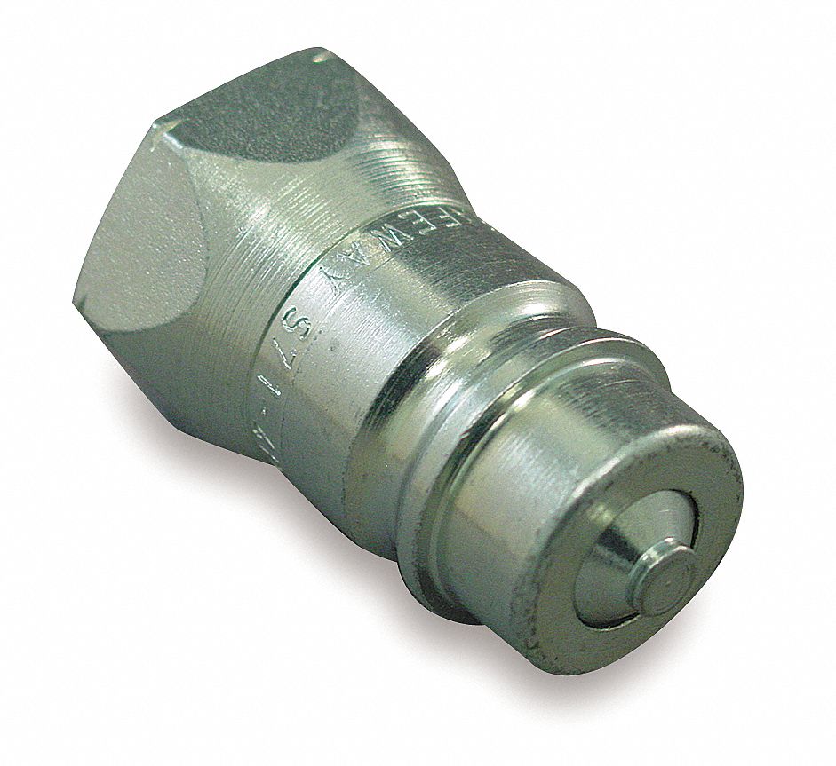 SAFEWAY HYDRAULICS Hydraulic Quick Connect Hose Coupling 1 in Coupling Size, Steel, Pushto