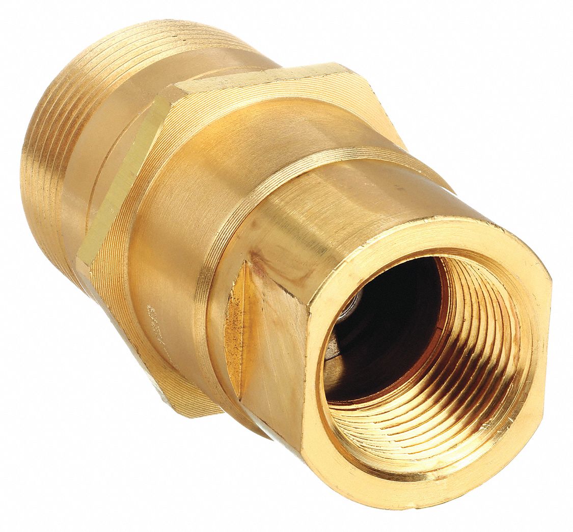 AEROQUIP, 3/4 in Coupling Size, Brass, Hydraulic Quick Connect Hose