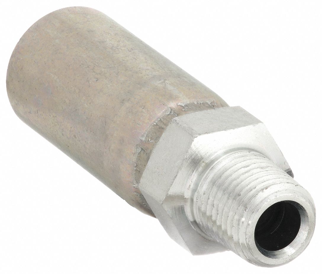 EATON SYNFLEX, Steel x Steel, Straight, Hydraulic Crimp Fitting 4VUN9
