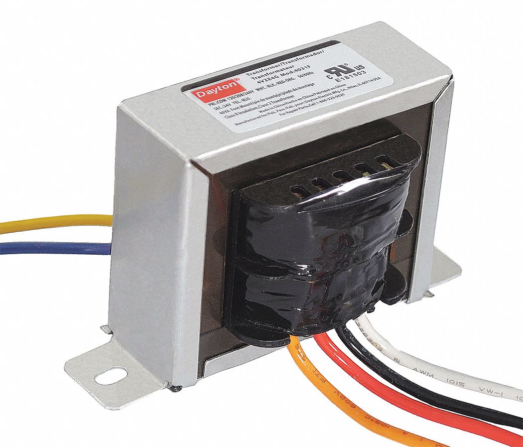 Dayton Class 2 Transformer 240v Ac 208v 120v 24v 40 Va Foot Wire Leads 4vze4 Grainger