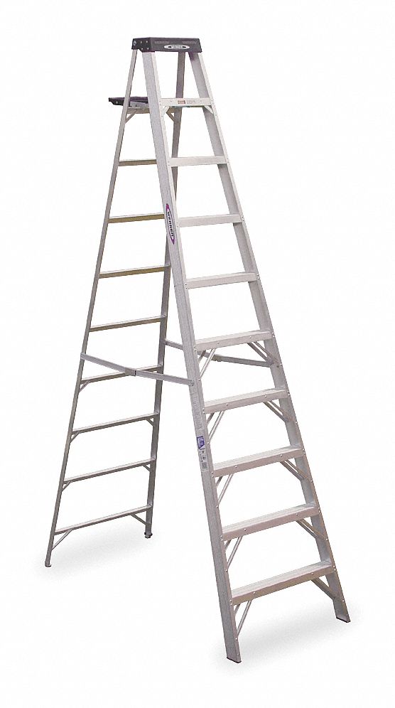WERNER, 10 ft Ladder Size, Aluminum, Stepladder 4W172310 Grainger