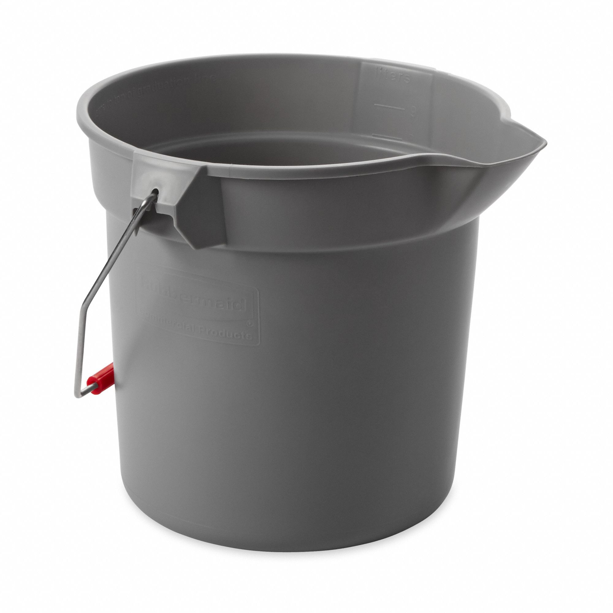 RUBBERMAID COMMERCIAL PRODUCTS Bucket, 21/2 gal., Gray 4W246