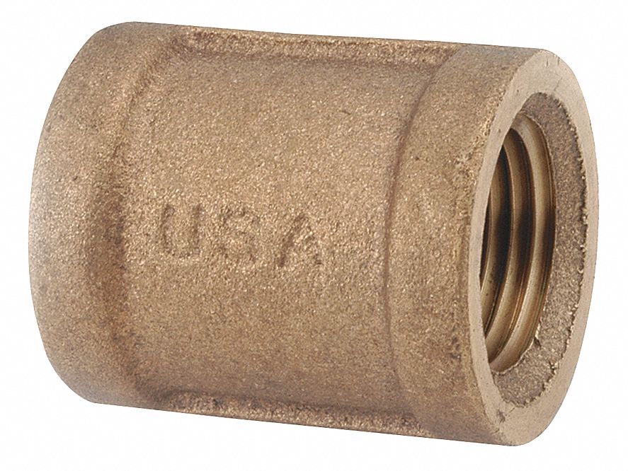 GRAINGER APPROVED Brass Coupling, FNPT, 3/4 in Pipe Size, 1 EA 4WEU1