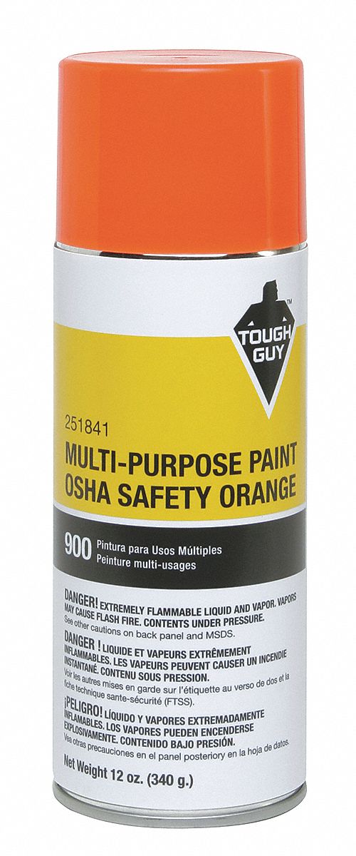 TOUGH GUY Spray Paint in Gloss OSHA Safety Orange for Masonry, Metal