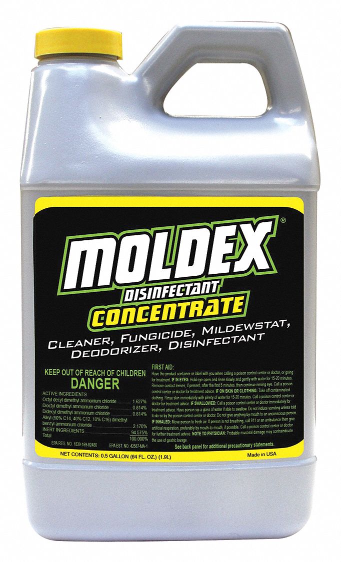 MOLDEX Mildew and Mold Remover, 64 oz Jug, Unscented Liquid, 1 EA