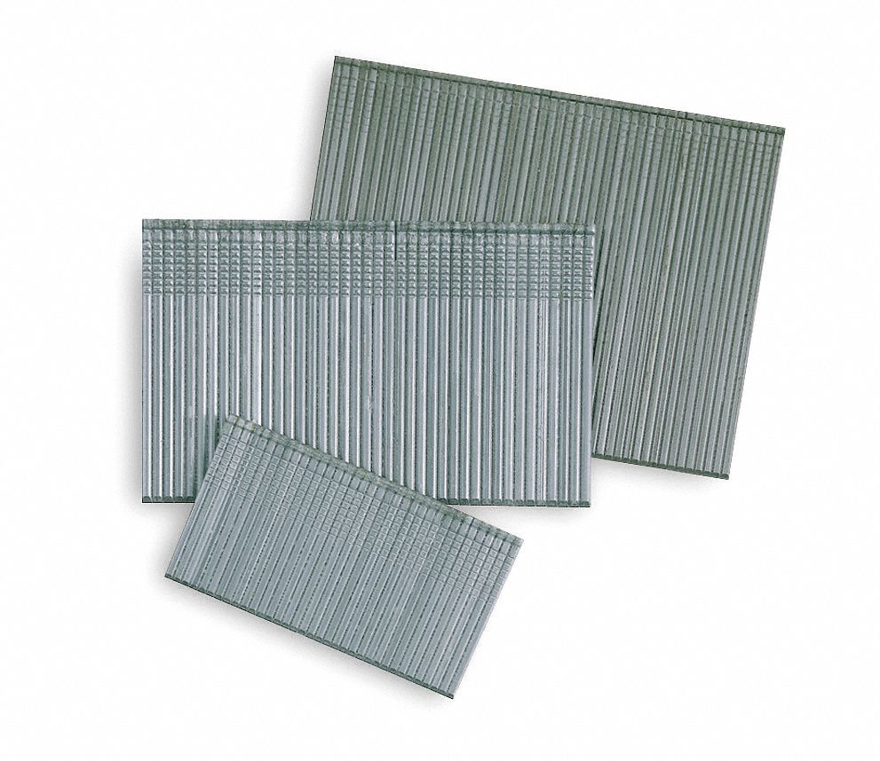 Collated Finish Nail, 16 Gauge, Steel, Galvanized, Finish, PK 2000