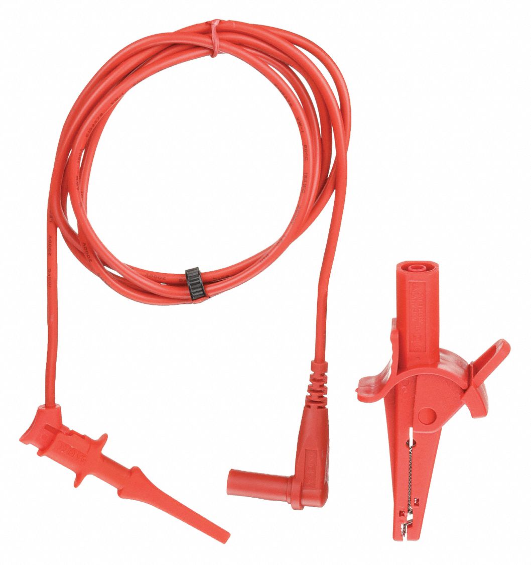 CAT III 1000V/CAT IV 600V, Large Alligator Clip, Test Leads 4WPZ6