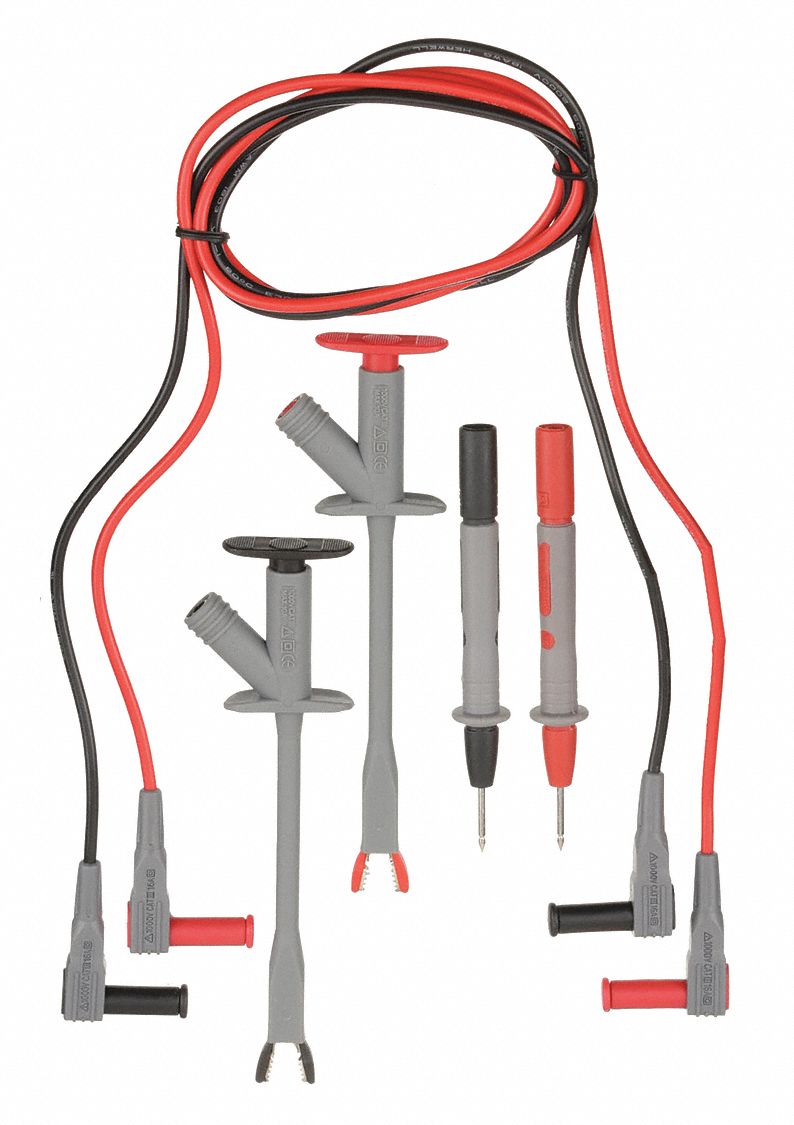 GRAINGER APPROVED 3 ft. 3" Modular Test Lead Kit, CAT III 1000V