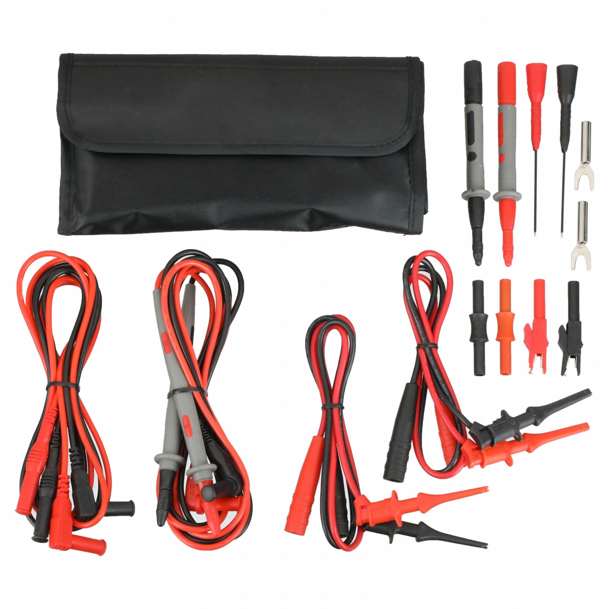 CAT II 300V/CAT III 1000V, Alligator Clips/Probe, Test Lead Kit 4WRE7
