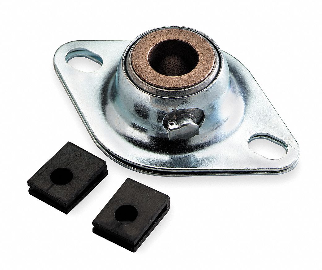 DAYTON 2Bolt Flange Bearing with Sleeve Bearing Insert and 3/4 in Bore