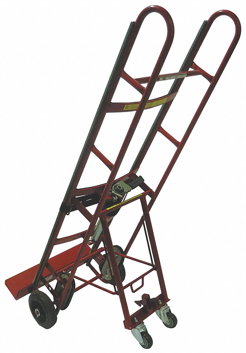 DAYTON, 66 3/4 in x 24 3/8 in x 16 in, Steel, Ergonomic TiltBack Steel Appliance Hand Truck