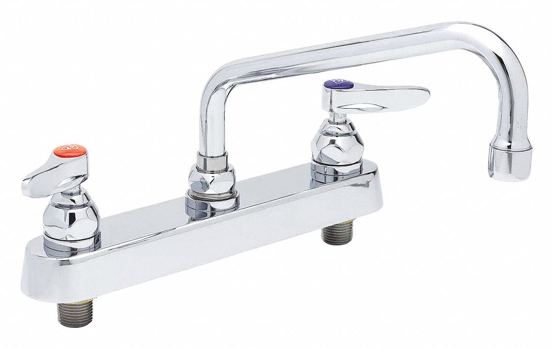 T&S, Chrome Finish, Low Arc Kitchen/Bathroom Faucet 4XKK1B1123