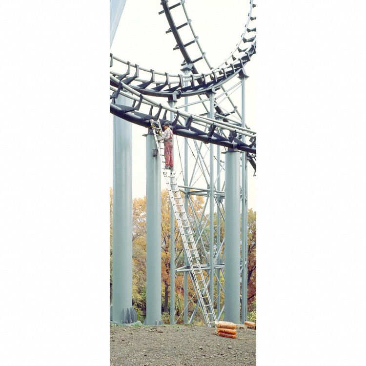 WERNER 40 ft Aluminum Extension Ladder, 300 lb Load Capacity, 89.5 lb