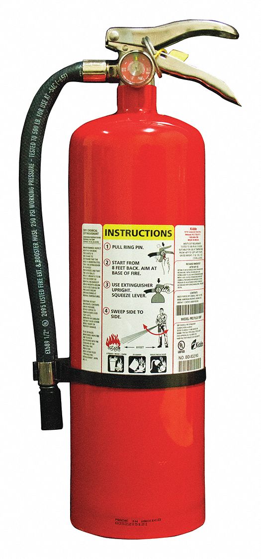 KIDDE Dry Chemical Fire Extinguisher with 10 lb. Capacity and 20 to 22