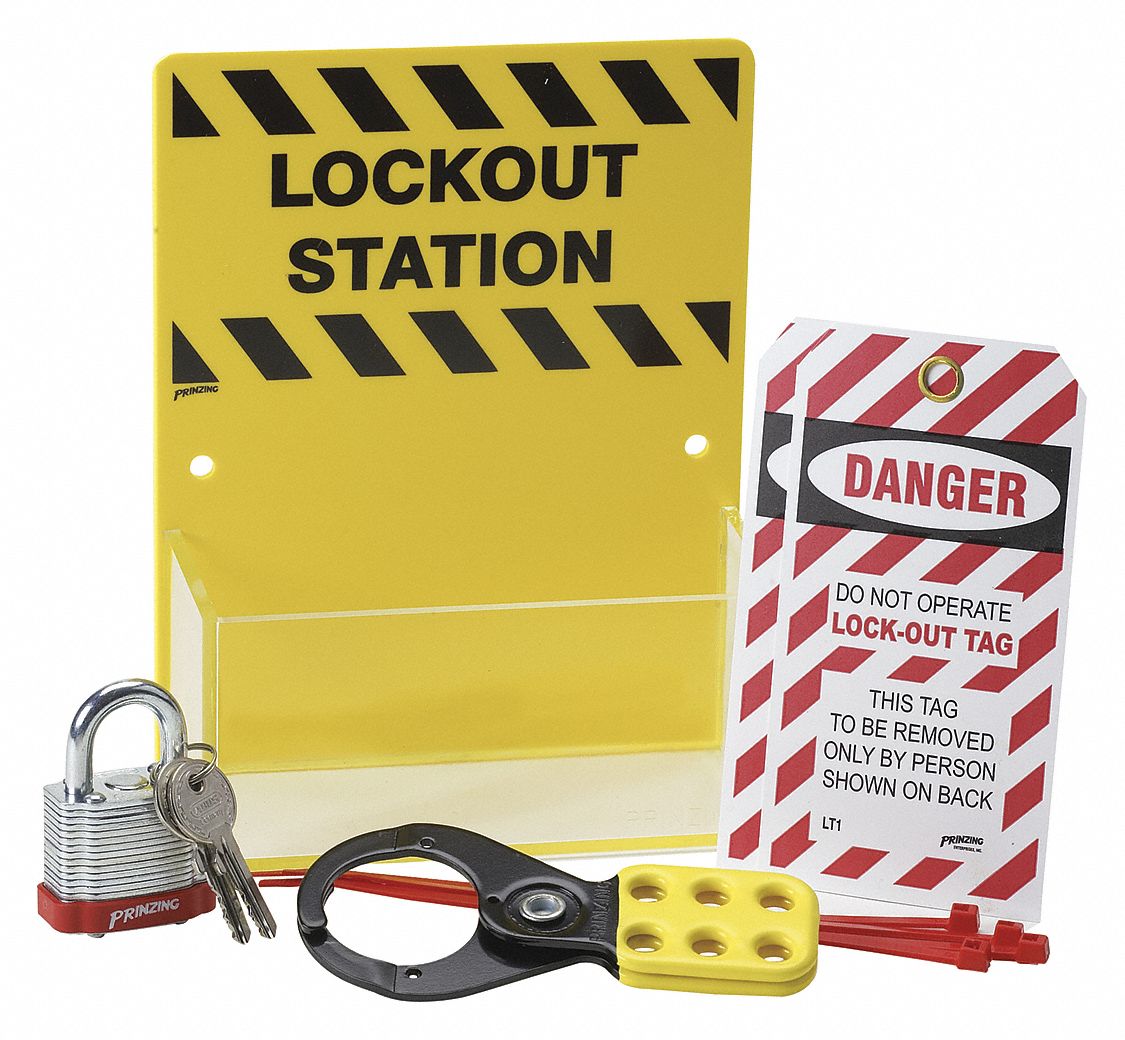 BRADY Lockout Station, Filled, General Lockout/Tagout, 8" x 61/4